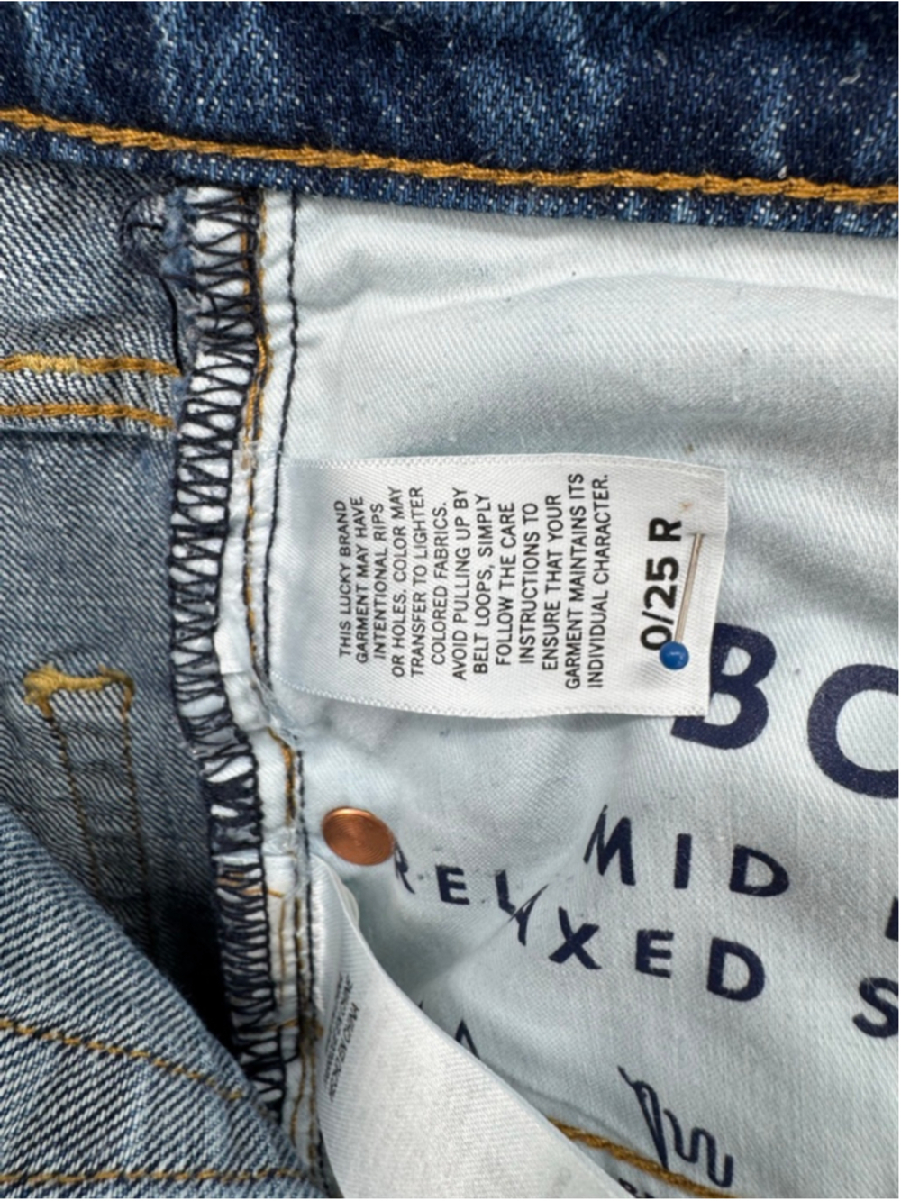 Lucky Brand Women's Blue Straight Leg Jeans 25 - Picture 7 of 7